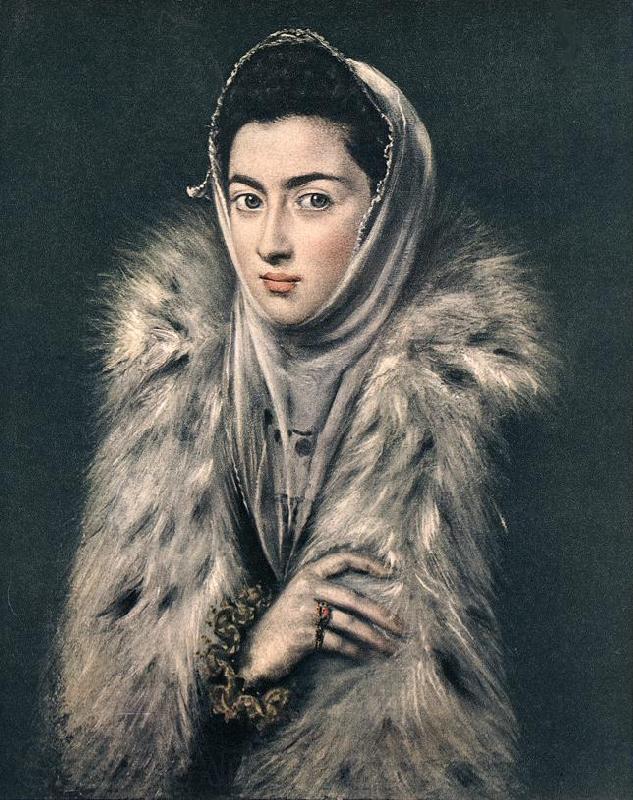GRECO, El Lady with a Fur sfhg Spain oil painting art
